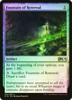 Core Set 2019 MTG FOIL Fountain of Renewal Magic - Image 1