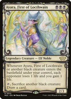 1x Ayara, First of Locthwain - Showcase NM Eng MTG - Multiverse Legends - Image 1