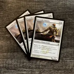 MTG 4x Accorder Paladin x4 LP Mirrodin Besieged - Image 1