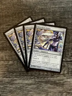 MTG 4x Silverskin Armor x4 LP Mirrodin Besieged - Image 1