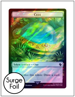 1x Clue || Treasure Token, Surge Foil, Final Fantasy, Magic MTG NM - Image 1