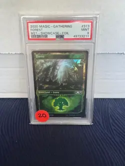 PSA 9 2020 MTG Core Set 2021 Forest Showcase Foil - Image 1