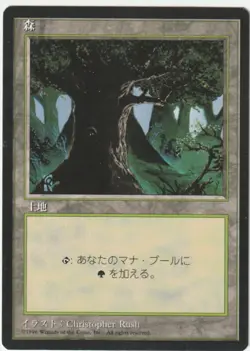 4th Edition MTG Japanese Forest A Magic - Image 1