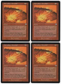 Mercadia's Downfall x4 4x 1999 Mercadian Masques PLAYSET Red Instant MTG NM AZ1 - Image 1