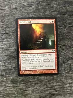 MTG 1x Burning Oil x1 LP Dark Ascension - Image 1