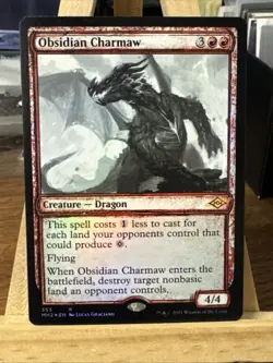 MTG *Obsidian Charmaw Showcase foil* (NM) Modern Horizons 2 Magic Free Shipping - Image 1