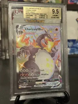 Pokemon Shining Fates Charizard Vmax SV107/SV102 BGS 9.5 Gem Mint - Image 3