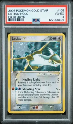 2005 POKEMON EX DEOXYS GOLD STAR #105 LATIAS-HOLO PSA 4 - Image 1