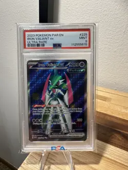 Pokemon PSA 9 Iron Valiant ex Ultra Rare #225 - Paradox Rift - Image 1