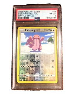 Lickitung Reverse Holo Common #113 - PSA NM-MT 8 - Battle Styles - Pokemon TCG - Image 1