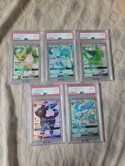 Pokemon TCG PSA 10 Hidden Fates Full Art Eeveelution Sequential Set. - Image 1