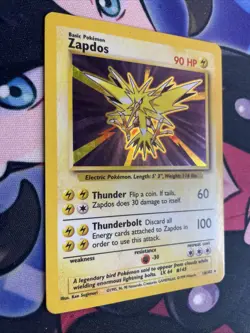 Pokemon TCG 1999 - Zapdos Base Set Holo Rare 16/102 MP - Image 2