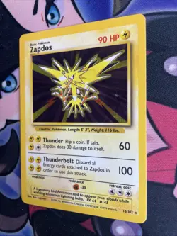 Pokemon TCG 1999 - Zapdos Base Set Holo Rare 16/102 MP - Image 3