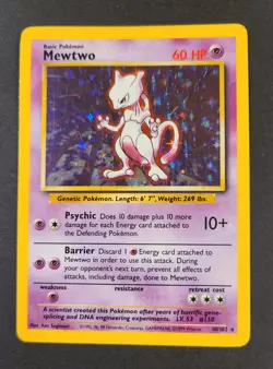1999 Pokemon Base Set Mewtwo Holo 10/102 - Unlimited - Lightly/Moderately Played - Image 1