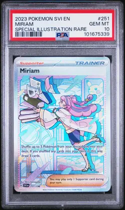 2023 POKEMON SVI EN-SCARLET & VIOLET SPECIAL ILLUSTRATION RARE MIRIAM PSA 10 - Image 1