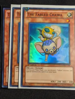 Yugioh - 3x The Fabled Chawa HA04-EN006 1st Edition Super Rare NM - Image 1