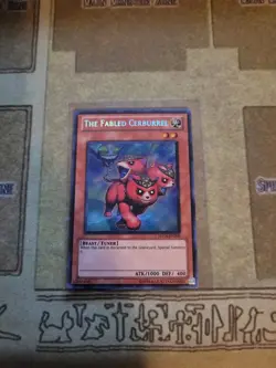 YUGIOH TCG THE FABLED CERBURREL HA04-EN008 SECRET UNLIMITED ED VLP - Image 1