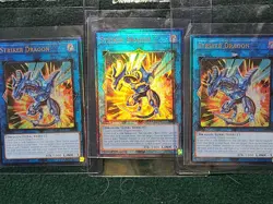 MINT 3x Striker Dragon RA01-EN046 Prismatic Ultimate Rare 1st Edition YuGiOh - Image 1