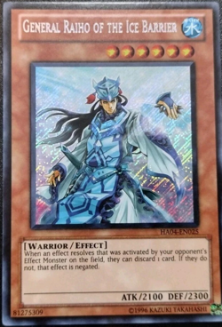 General Raiho of the Ice Barrier HA04-EN025 1st Edition Secret Rare YuGiOh TCG - Image 1