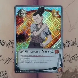 Naruto CCG, Shikamaru Nara US071 1st Edition Diamond Holo NM Card English - Image 1