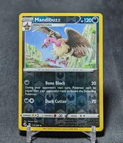 Mandibuzz Uncommon Reverse Holo Darkness Fusion Strike Pokemon TCG Card 173/264 - Image 1