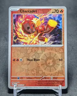 Charcadet Common Reverse Holo Fire 2024 PALDEAN FATES Pokemon TCG Card 014/091 - Image 1