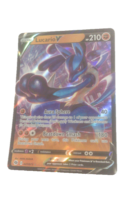 ULTRA RARE Lucario V 027/073 Champions Path - 210 Full Art Holo Pokemon Card NG - Image 3