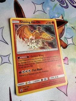 Pokemon TCG Shining Ho-Oh SM Black Star Promo Card SM70 Holo Near Mint Condition - Image 2