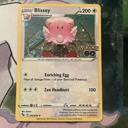 POKEMON BLISSEY #052/078 RARE HOLOFOIL PROMO COSMOS HD SWIRL POKEMON GO NM CARD - Image 1
