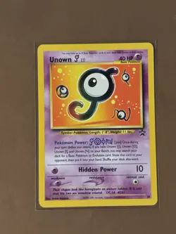 Unown J 38/53 Black Star Promo Rare Pokemon Card Unknown 2001 Vintage HP - Image 1