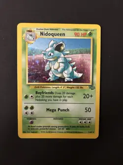 Pokemon Nidoqueen Card Jungle Set 7/64 Holo Rare MP - Image 1
