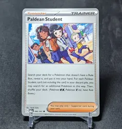 Paldean Student Regular Common Supporter 2024 Paldean Fates Pokemon Card 086/091 - Image 1