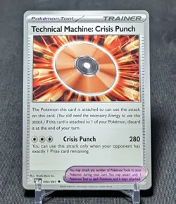 Technical Machine: Crisis Punch Regular Uncommon Paldean Fates Pokemon Card 090 - Image 1
