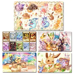 Pokemon Table Playmat Eevee TCG CCG Pad Trading Card Game Mat Mousepad - Image 1