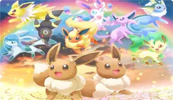 Pokemon Table Playmat Eevee TCG CCG Pad Trading Card Game Mat Mousepad - Image 4