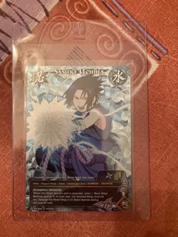 Naruto ccg Card Sasuke Uchiha N 068 Ultra Rare Card - Image 1