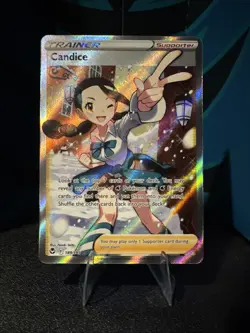 Pokemon TCG Candice Full Art Holo Ultra Rare Card 189/195 Silver Tempest - Image 1
