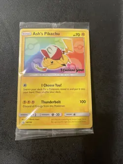 Pokemon Ash's Pikachu - SM108 - Promo Choose You Movie Card SEALED - Image 1