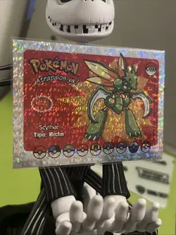 Pokemon Who's That Card 123 Scyther Kanto Peru Foil Cracked Ice - Image 1