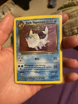 Pokemon TCG Dark Vaporeon Holo Rare Card 9/110 Legendary Collection - Image 1