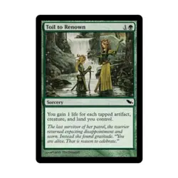 WOTC MtG Shadowmoor Toil to Renown (C) (Foil) NM - Image 1