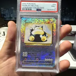 2002 POKEMON LEGENDARY COLLECTION #64 SNORLAX-REVERSE FOIL PSA 9 - Image 1