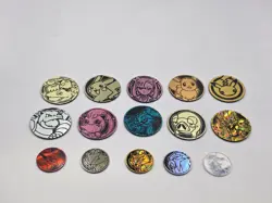 Lot of 15x Official Pokemon TCG Coins (No Duplicates) - Image 1