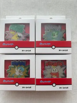NEW Pokemon S Pin Badge Set of 4/ 全新 寶可夢中心 徽章 4枚套組 | 皮卡丘, 新葉喵, 呆火鱷, 潤水鴨 - Image 1