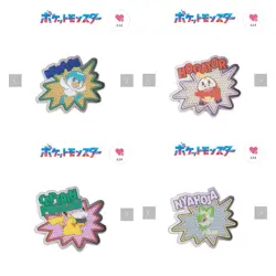 NEW Pokemon S Pin Badge Set of 4/ 全新 寶可夢中心 徽章 4枚套組 | 皮卡丘, 新葉喵, 呆火鱷, 潤水鴨 - Image 2