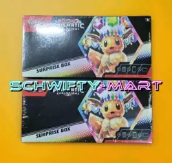 LOT OF 2 - Pokemon TCG Scarlet & Violet Prismatic Evolutions Surprise Box SEALED - Image 1