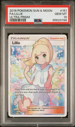 Pokemon 2018 Lillie 151/156 Full Art Sun & Moon Ultra Prism PSA 10 GEM MINT - Image 1