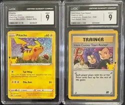 CGC 9 PIKACHU SWSH039 HERE COMES TEAM ROCKET 15 CELEBRATIONS POKEMON MINT - Image 1