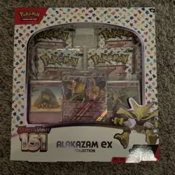 Pokemon TCG Scarlet and Violet - 151 Alakazam ex Collection Box - 4 Packs 820650855269 - Image 1