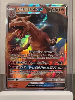 Pokemon TCG Charizard GX SM195 Holo Ultra Rare Black Star Promo NM Condition - Image 1